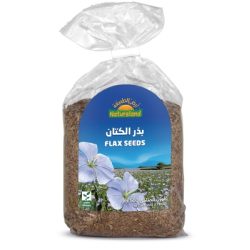 بذور الكتان بني عضوي 500 جم ارض الطبيعه 