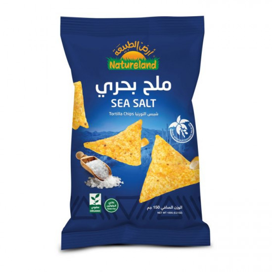 شيبس التورتيا ملح بحري 150جم عضوي ارض الطبيعة شيبس التورتيا ملح بحري 150جم عضوي ارض الطبيعة