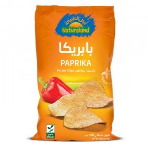 شيبس البطاطس-بابريكا 100جم عضوي ارض الطبيعة 