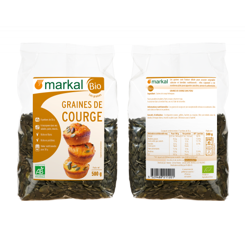 بذور اليقطين عضوي 500جم ماركال