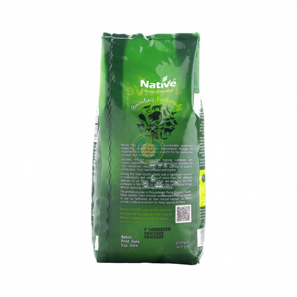 سكر قصب عضوي 1كجم ابيض  Native