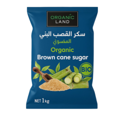 سكر القصب البني العضوي 1 كيلو اورجنك لاند