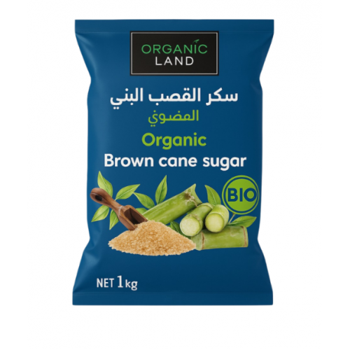 سكر القصب البني العضوي 1 كيلو اورجنك لاند