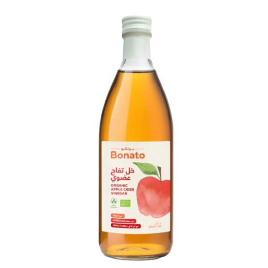 خل تفاح عضوي 1لتر بوناتو 
