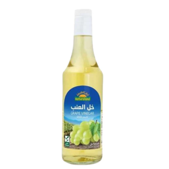 خل العنب الابيض 500مل عضوي ارض الطبيعة 