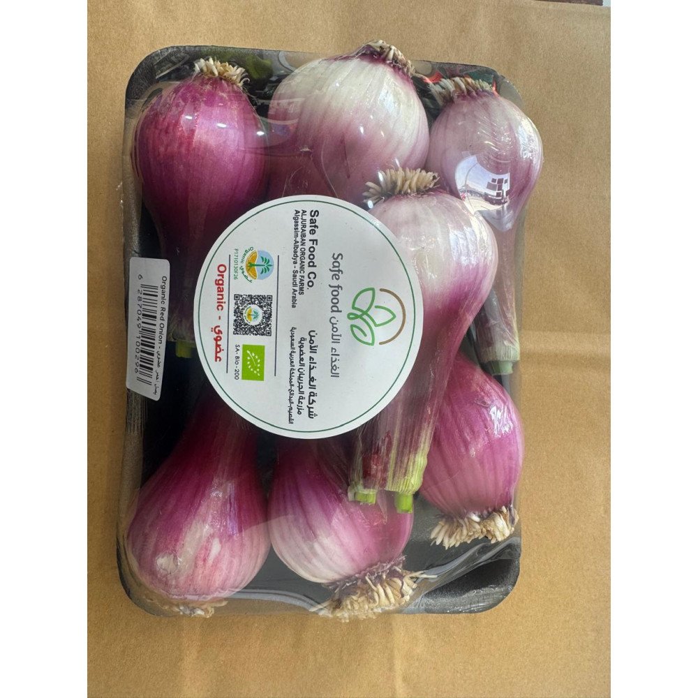 بصل احمر عضوي 700جم مزرعه الغذاء الامن