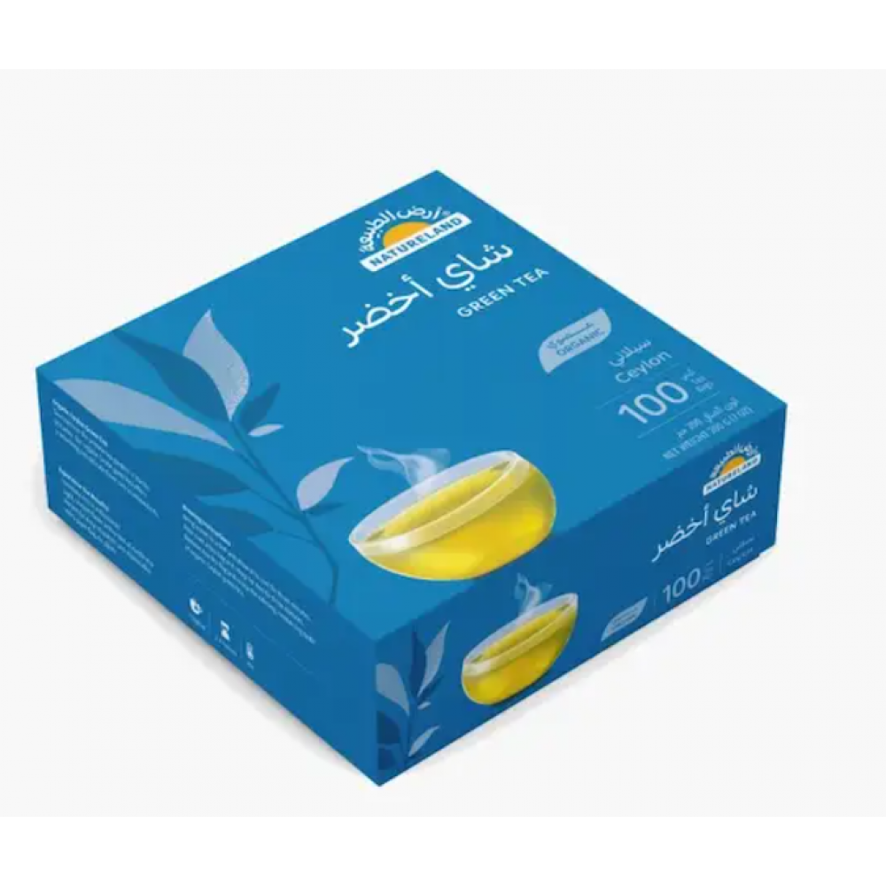 شاي اخضر سيلاني 100كيس 200جم عضوي ارض الطبيعة 