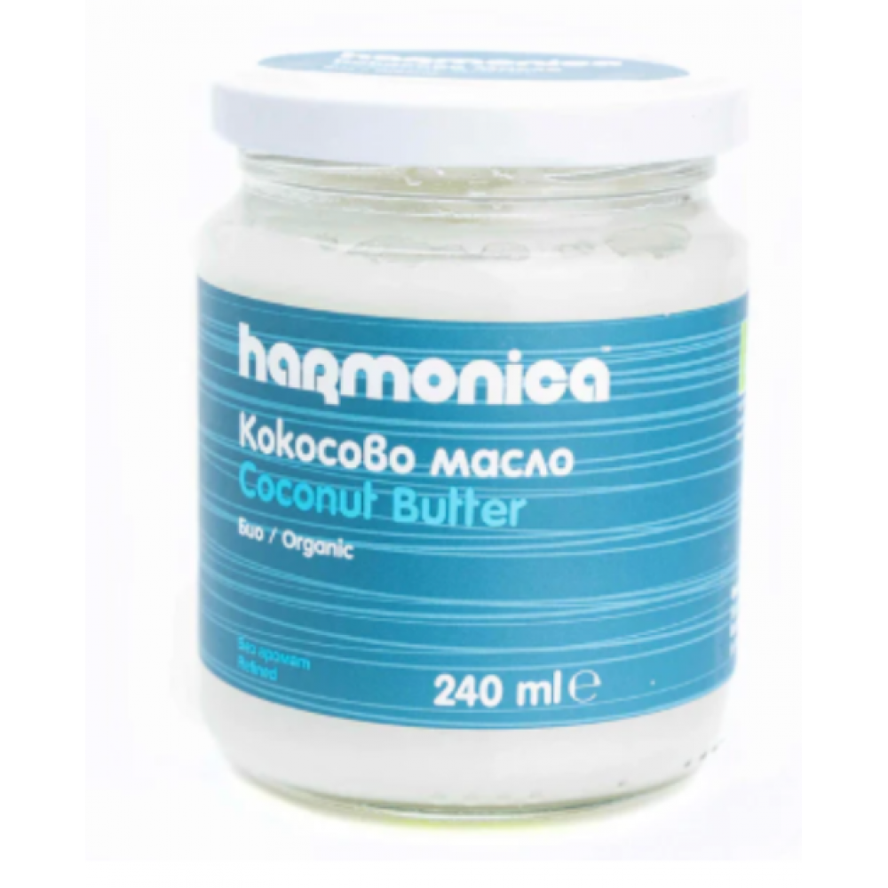 هارمونيكا زبدة جوز الهند العضوية 240 مل هارمونيكا زبدة جوز الهند العضوية 240 مل
