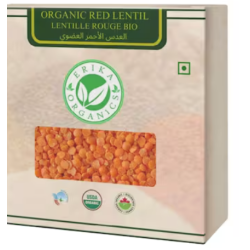 Organic red lentils 1kg Erika