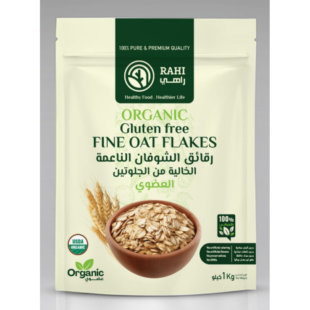 راهي رقائق الشوفان الناعمة الخالية من الجلوتين 1كجم راهي رقائق الشوفان الناعمة الخالية من الجلوتين 1كجم