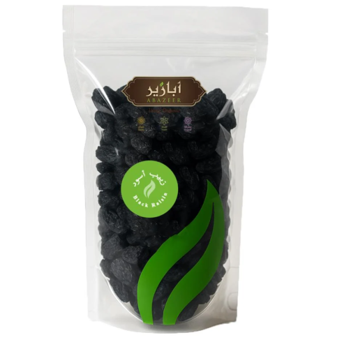 زبيب اسود يمني 500جم ابازير 