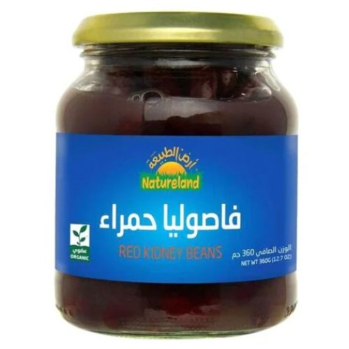 فاصوليا حمراء عضوية 360جم ارض الطبيعة 