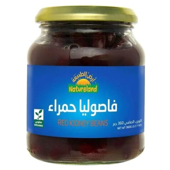 فاصوليا حمراء عضوية 360جم ارض الطبيعة فاصوليا حمراء عضوية 360جم ارض الطبيعة