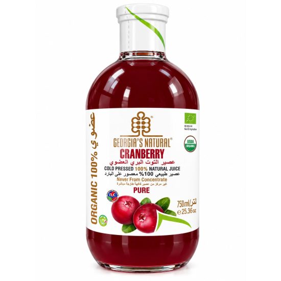 عصير التوت البري النقي الطبيعي العضوي 750مل 