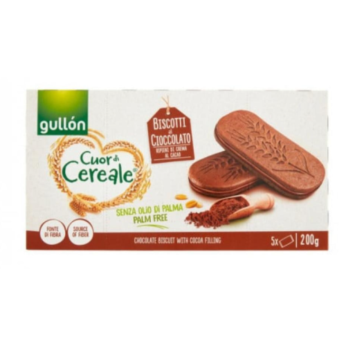 Gullón Whole Grain Biscuits with Chocolate Filling 200g
