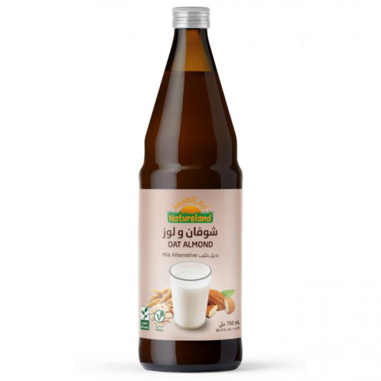 حليب شوفان ولوز عضوي 750مل أرض الطبيعة حليب شوفان ولوز عضوي 750مل أرض الطبيعة