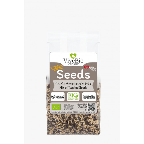 خليط بذور محمصة عضوية 120جم فيف بايو خليط بذور محمصة عضوية 120جم فيف بايو