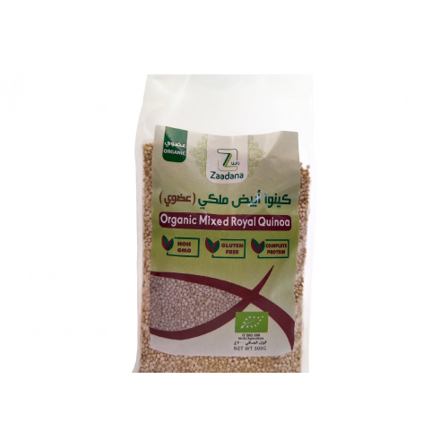 حبوب كينوا ابيض ملكي عضوي 500جم زادنا حبوب كينوا ابيض ملكي عضوي 500جم زادنا