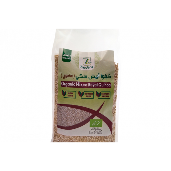 حبوب كينوا ابيض ملكي عضوي 500جم زادنا حبوب كينوا ابيض ملكي عضوي 500جم زادنا
