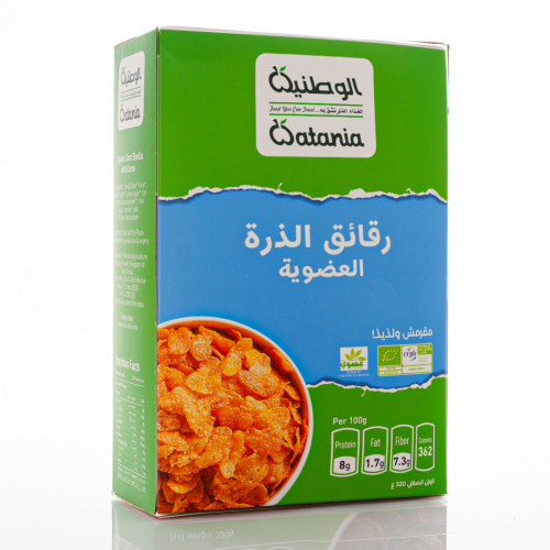 رقائق الذرة العضوية بدون سكر 320جم الوطنية رقائق الذرة العضوية بدون سكر 320جم الوطنية
