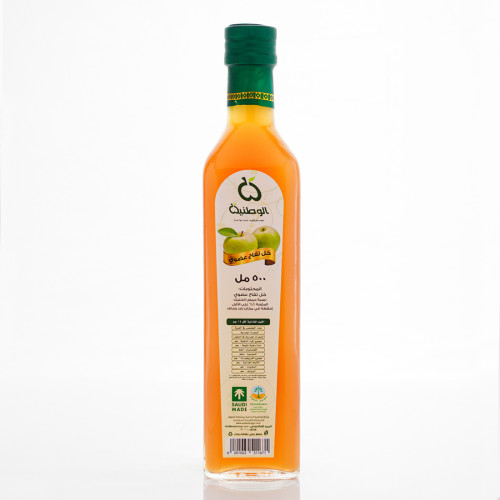 خل تفاح عضوي غير مفتلر 500مل الوطنية خل تفاح عضوي غير مفتلر 500مل الوطنية