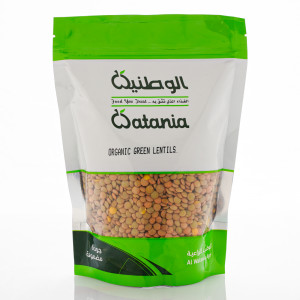 عدس اخضر عضوي 500جم الوطنية