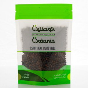 فلفل اسود عضوي 100 جم الوطنية 