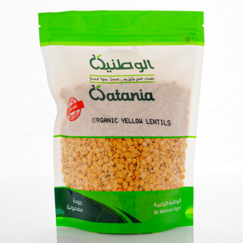 عدس اصفر عضوي 500جم الوطنية عدس اصفر عضوي 500جم الوطنية