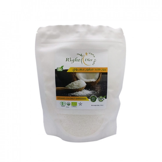 جوز الهند مبشور عضوي 200جم رايت دايت 