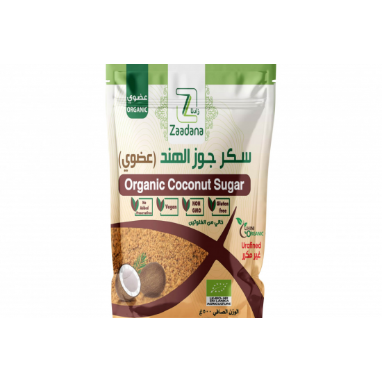 سكر جوز الهند العضوي 500جم زادنا سكر جوز الهند العضوي 500جم زادنا