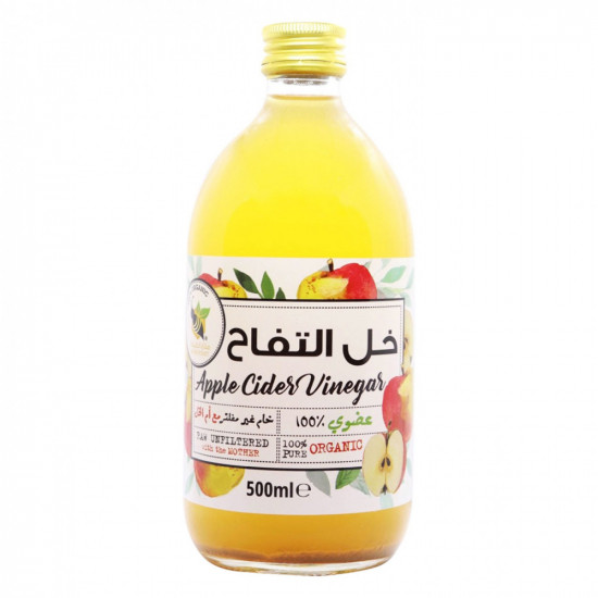 خل التفاح العضوي مع ام الخل 500 مل منتج الطبيعة خل التفاح العضوي مع ام الخل 500 مل منتج الطبيعة