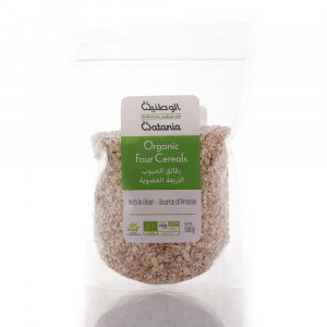 رقائق الحبوب الاربعة العضوية 500جم الوطنية 