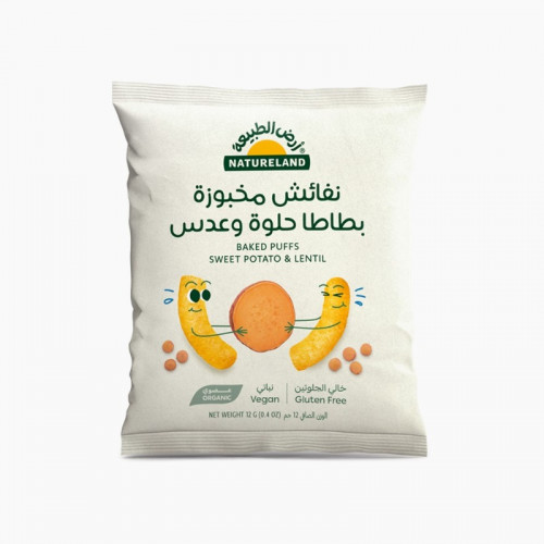 نفائش مخبوز - بطاطا حلوة وعدس 12 جم ارض الطبيعة نفائش مخبوز - بطاطا حلوة وعدس 12 جم ارض الطبيعة