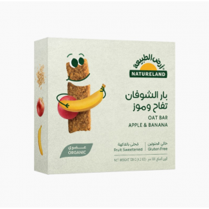 بار الشوفان تفاح وموز 120جرام - ارض الطبيعة