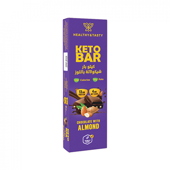 كيتو بار شيكولاتة باللوز 60جم بيست ناتشورال كيتو بار شيكولاتة باللوز 60جم بيست ناتشورال
