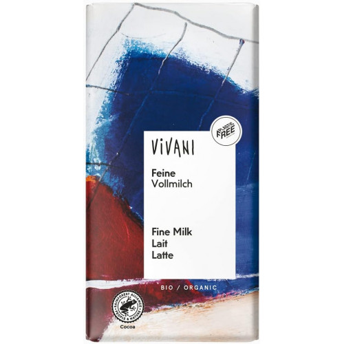 شوكلاته بالحليب عضوية 100جم فيفاني شوكلاته بالحليب عضوية 100جم فيفاني