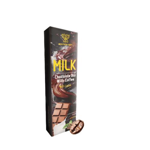 بار شوكولاته بالحليب بالقهوة 40جم هلثي اند تيستي بار شوكولاته بالحليب بالقهوة 40جم هلثي اند تيستي