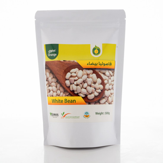 فاصوليا بيضاء عضوية 500جم القمم الوطنية فاصوليا بيضاء عضوية 500جم القمم الوطنية