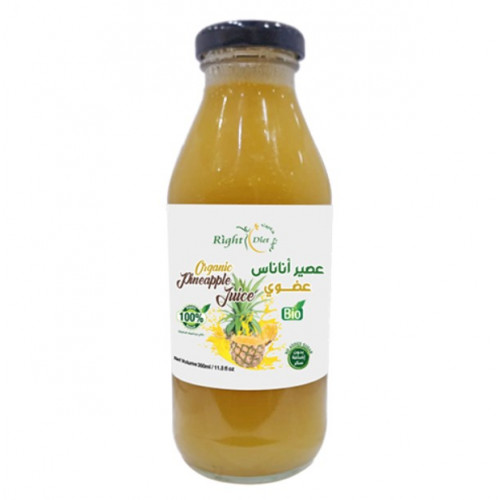 عصير الاناناس عضوي 350مل رايت دايت عصير الاناناس عضوي 350مل رايت دايت