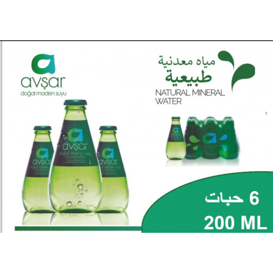 مياه معدنية طبيعية افشار 200مل 6 حبه