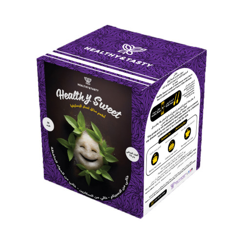 سكر استيفيا محلى هيلثي (50 ظرف) 75جم هيلثي اند تيستي  طبيعي 
