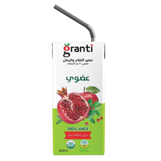 عصير تفاح ورمان عضوي طبيعي 100% 200 مل* 6 قطع اورجنتي عصير تفاح ورمان عضوي طبيعي 100% 200 مل* 6 قطع اورجنتي
