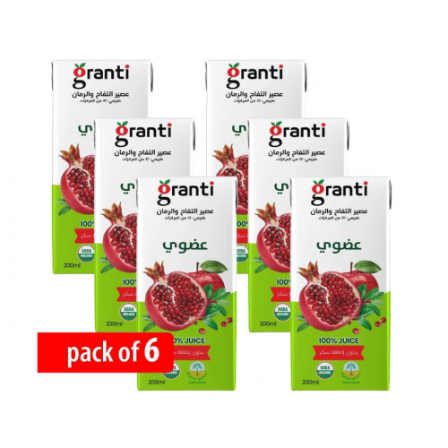 عصير تفاح ورمان عضوي طبيعي 100% 200 مل* 6 قطع اورجنتي عصير تفاح ورمان عضوي طبيعي 100% 200 مل* 6 قطع اورجنتي