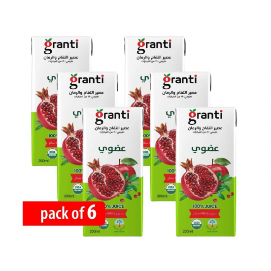 عصير تفاح ورمان عضوي طبيعي 100% 200 مل* 6 قطع اورجنتي عصير تفاح ورمان عضوي طبيعي 100% 200 مل* 6 قطع اورجنتي