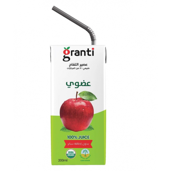 عصير تفاح عضوي 200 مل *6 عبوات اورجنتي عصير تفاح عضوي 200 مل *6 عبوات اورجنتي