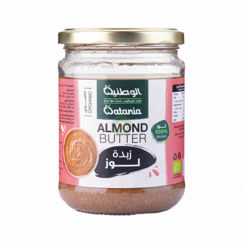 زبدة اللوز العضوي 350جم الوطنية 