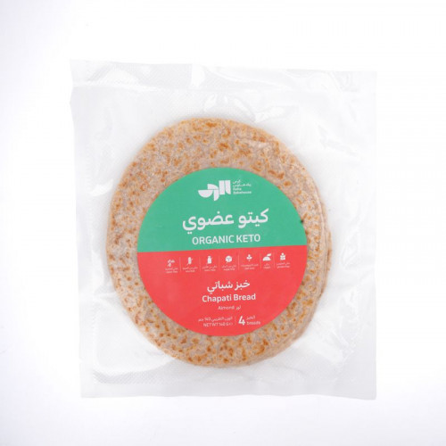 خبز كيتو شباتي عضوي - 4 خبزات