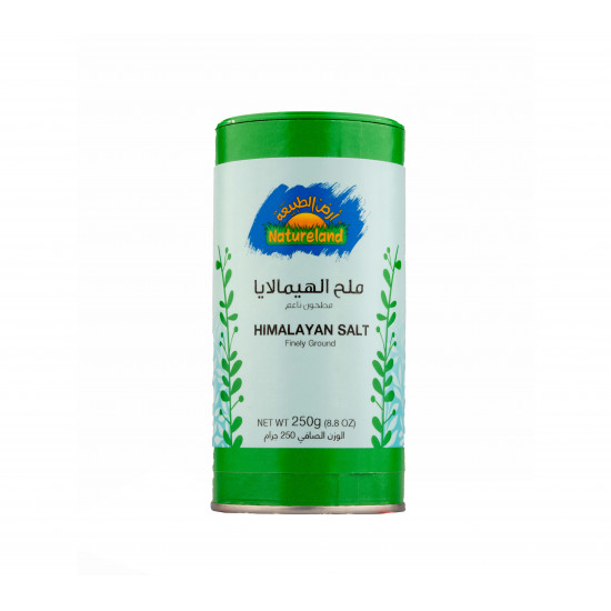 ملح الهيمالايا مطحون ناعم 250جم أرض الطبيعة ملح الهيمالايا مطحون ناعم 250جم أرض الطبيعة