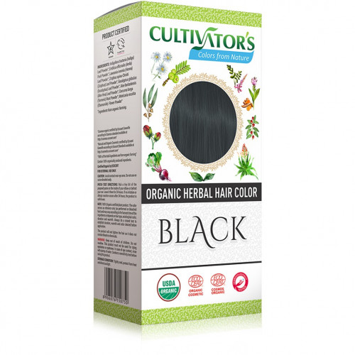 صبغة شعر عضوية اسود 100جم صبغة شعر عضوية اسود 100جم