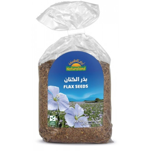 بذور الكتان بني عضوي 500 جم ارض الطبيعه بذور الكتان بني عضوي 500 جم ارض الطبيعه